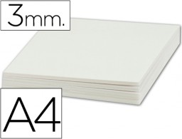 Cartón pluma Liderpapel doble cara A4 3mm. blanco